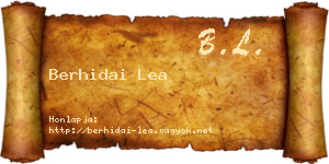 Berhidai Lea névjegykártya